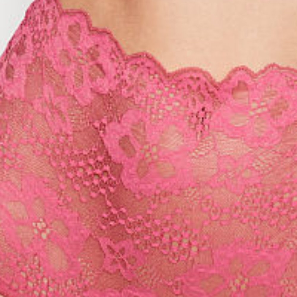 VS High-Waist Thong Rose Floral Lace NWT Scalloped Edges Sexy Romantic Gorgeous - Picture 11 of 16